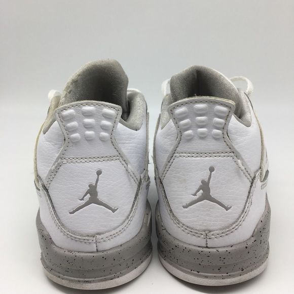 Nike Air Jordan 4 Retro White Oreo PS Pre School Size 2 Youth Used BQ7669 100 - Picture 6 of 10